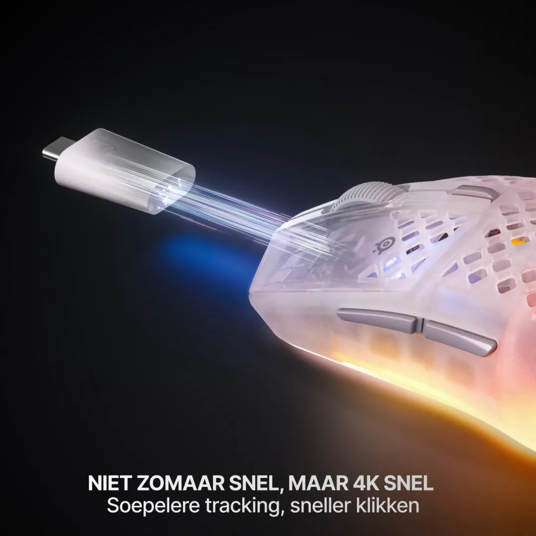 SteelSeries Aerox 3 Wireless Gen 2 62715 - Draadloze Gamingmuis - Ghost - afbeelding 6 van 6