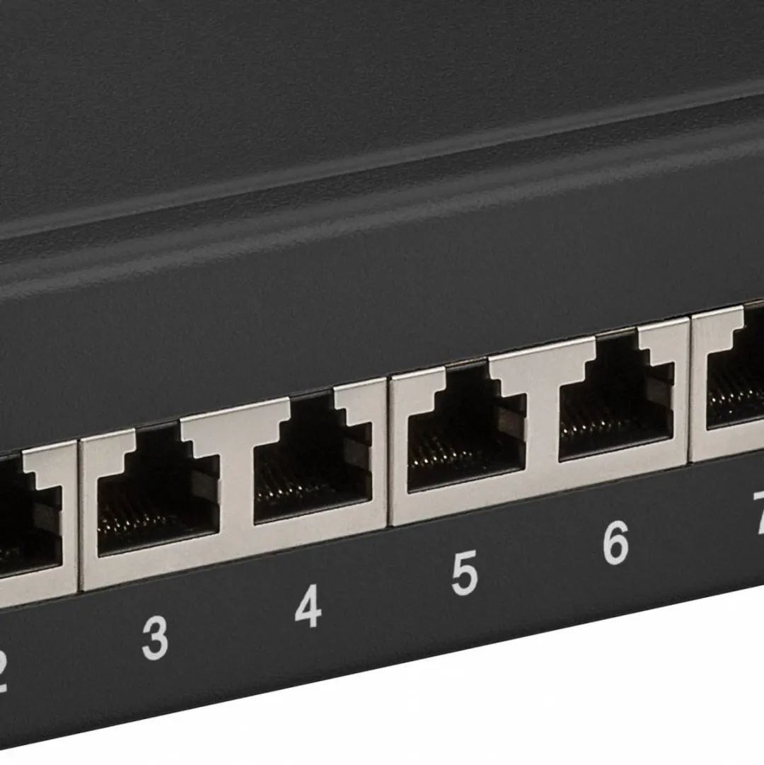 Goobay 10" Patch Panel 12 Poorten CAT6a - Zwart