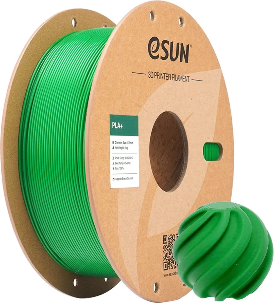 ESUN PLA+ Grasgroen 3D Printerfilament 1 kg