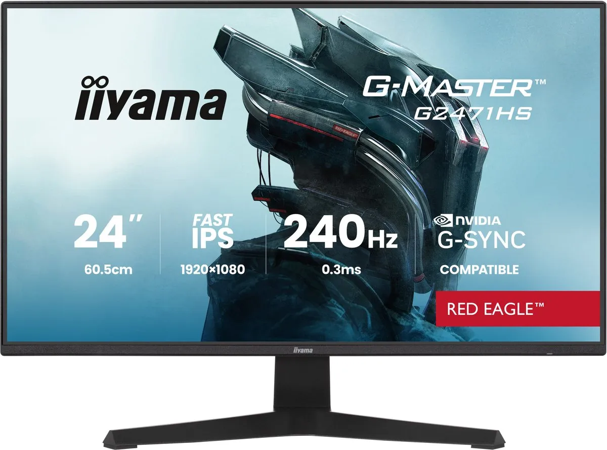 iiyama G-Master G2471HS-B1 Monitor 24" - Full HD 240Hz IPS - G-Sync