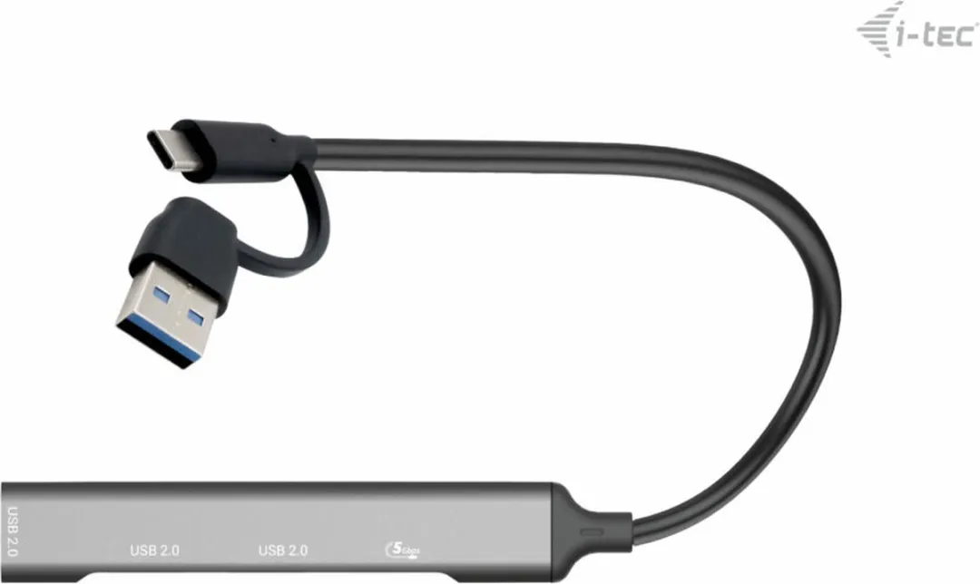 I-tec I-TEC CAHUBMETALMINI4 USB-Hub 3x USB-A 5Gbps - Zilver