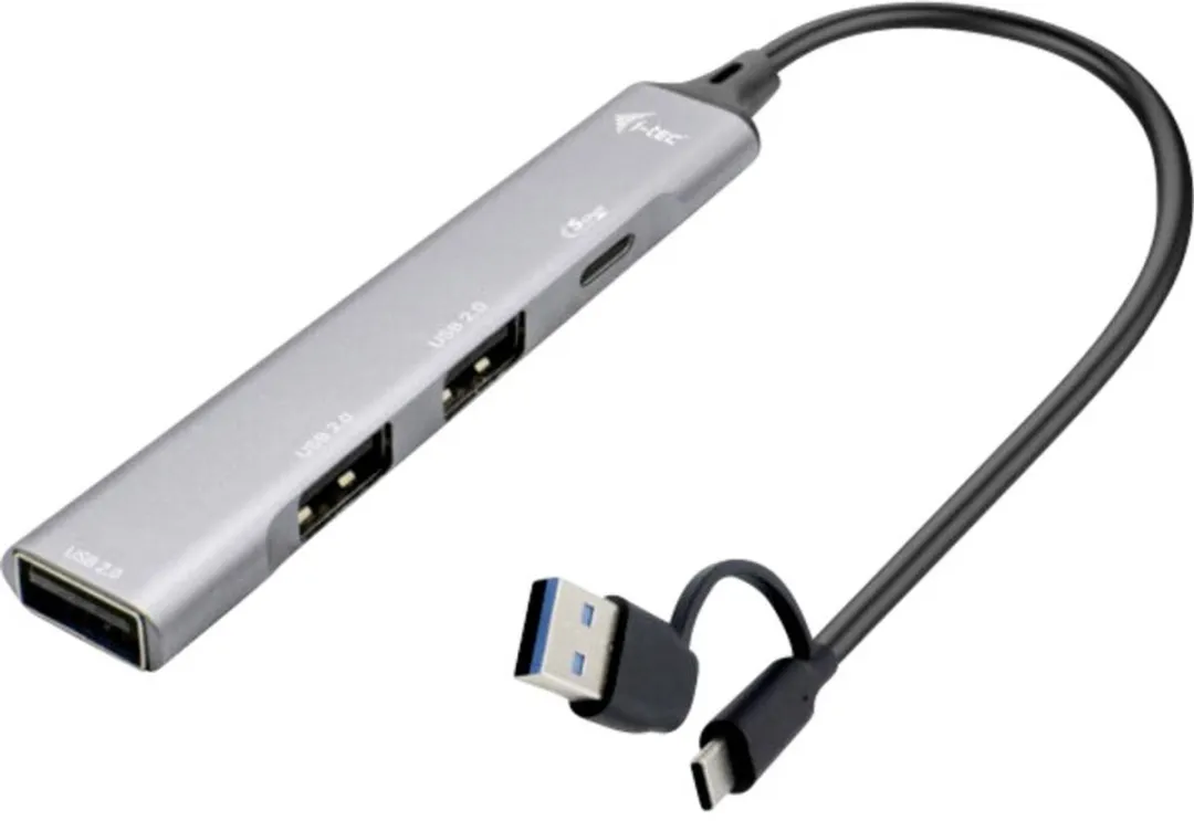 I-tec I-TEC CAHUBMETALMINI4 USB-Hub 3x USB-A 5Gbps - Zilver