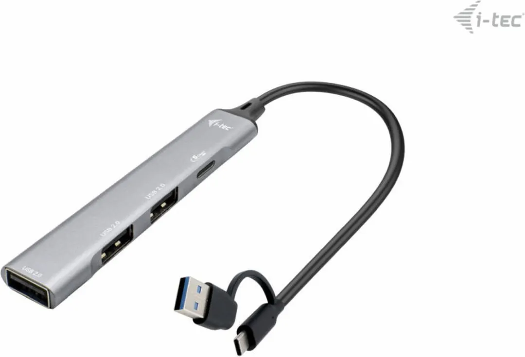 I-tec I-TEC CAHUBMETALMINI4 USB-Hub 3x USB-A 5Gbps - Zilver