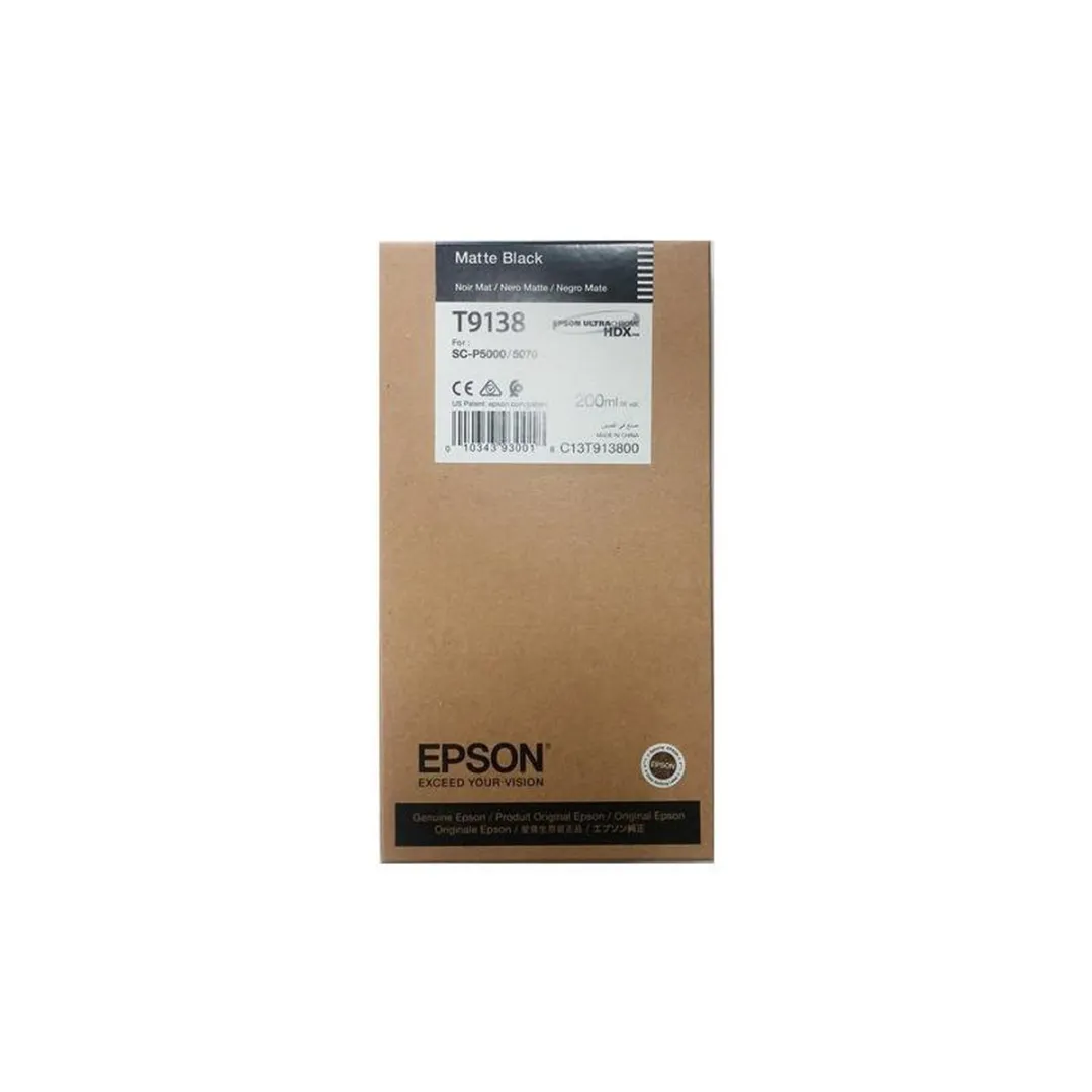 Epson C13T913800 Inktcartridge Zwart - 200ml