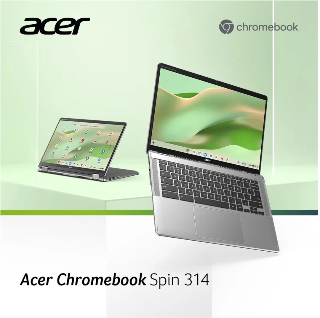 Acer Chromebook Spin 314 CP314-2HN-C1L1 - 2-in-1 Convertible 14" - 8GB RAM - 64GB - Zilver