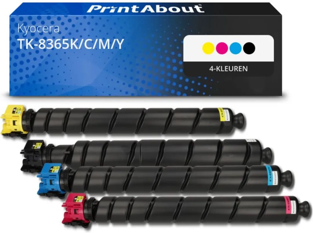 PrintAbout Kyocera TK-8365K/C/M/Y Toner 4-kleuren - 4x Voordeelbundel