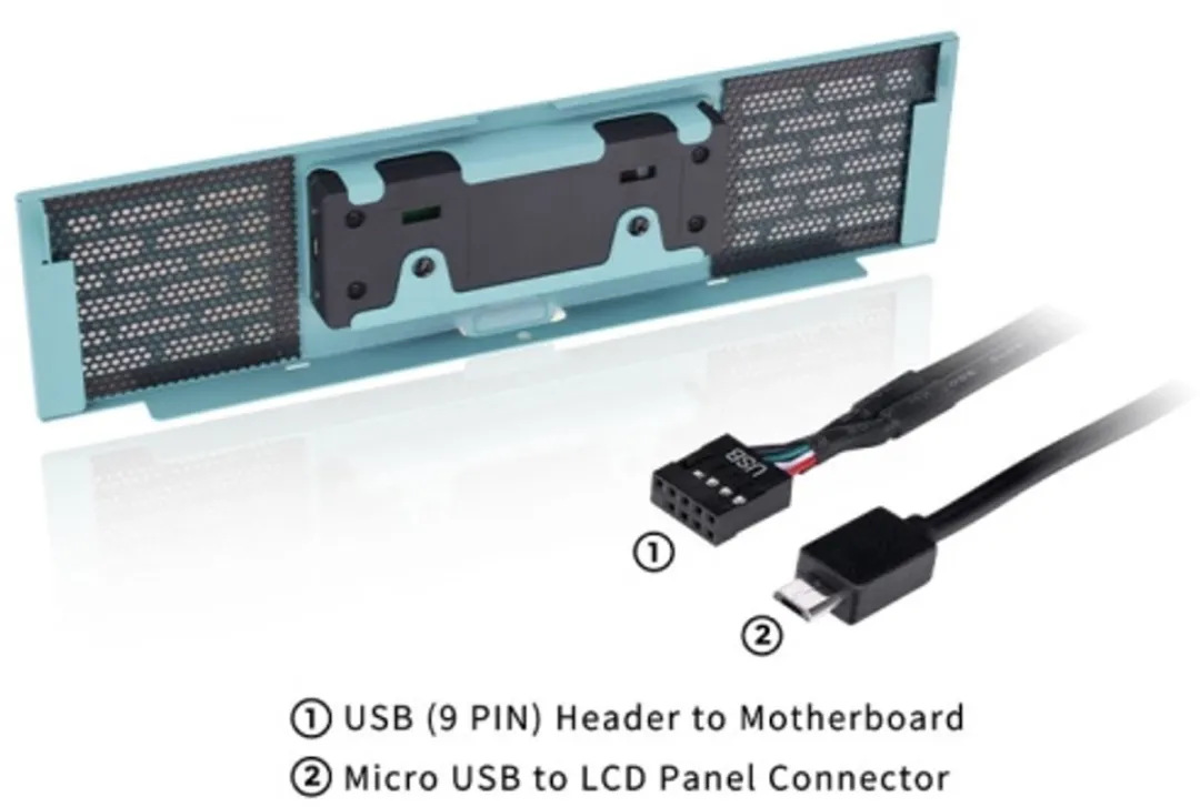 Thermaltake AC-067-OOCNAN-A1 LCD-paneelkit - Turquoise