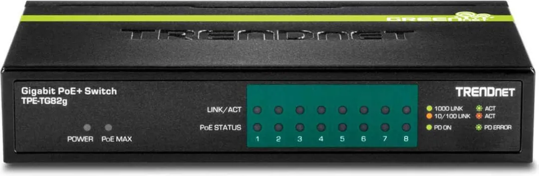 Trendnet TPE-TG82G Switch - Zwart - afbeelding 4 van 6