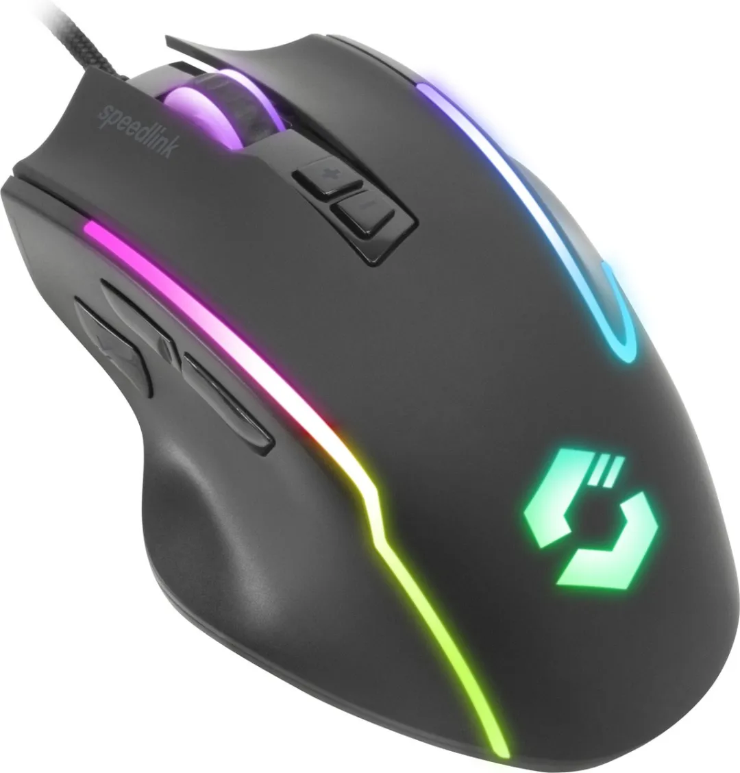 Speedlink DECUS NX RGB Gaming Muis - 200-12.800 DPI - Zwart