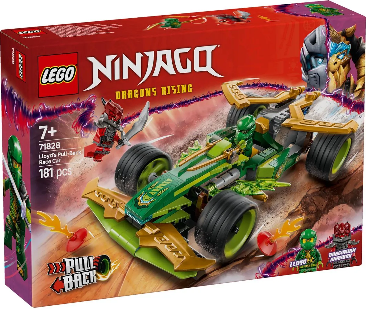 LEGO Ninjago Lloyd Pull-Back Racewagen 71828 - 181 Stukken