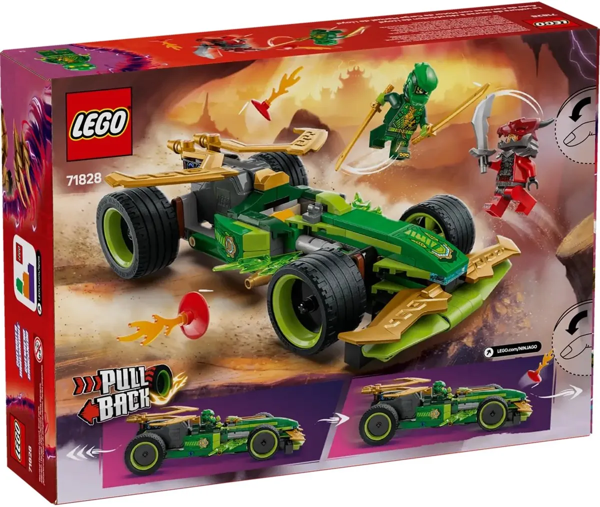 LEGO Ninjago Lloyd Pull-Back Racewagen 71828 - 181 Stukken