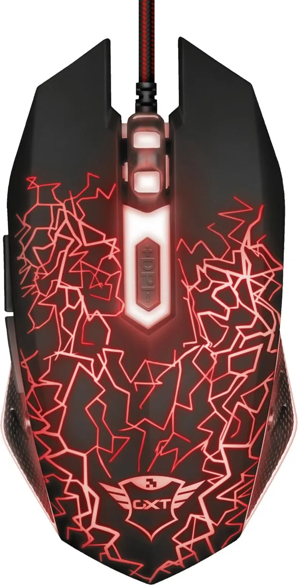 Trust GXT 105 Gamingmuis - 6 Knoppen - Zwart/Rood