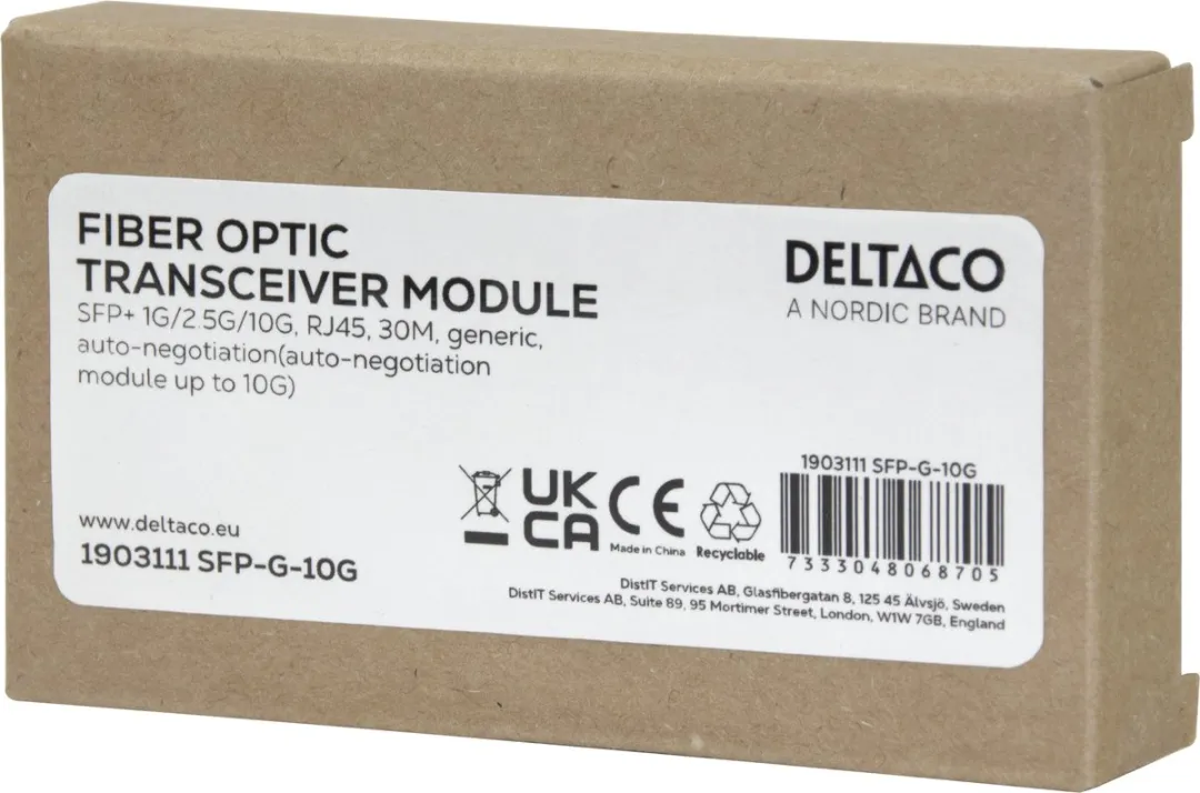 Deltaco SFP-G-10G SFP+ Module - 10Gbit/s - RJ-45 - Goud