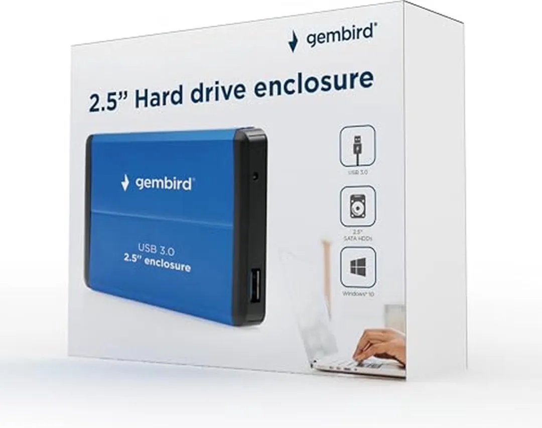 Gembird EE2-U2S-2-B Externe HDD Behuizing 2.5" - Blauw