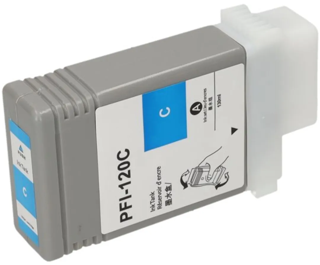 PrintAbout PFI-120C Inktcartridge Cyaan - 130ml - o.a. Canon