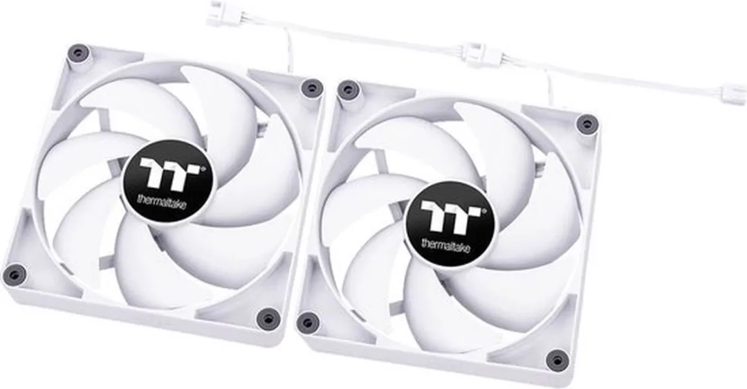 Thermaltake CT120 CL-F151-PL12WT-A Ventilator 12cm - 2 Stuks - Wit