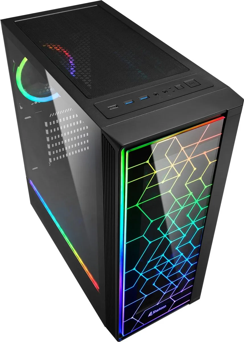 Sharkoon LIT 100 ATX Behuizing - Zwart