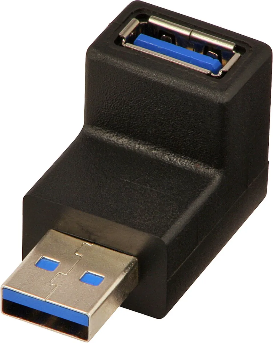 Lindy USB 3.2 Gen 1 Adapter 71260 - Haaks Zwart - afbeelding 3 van 3