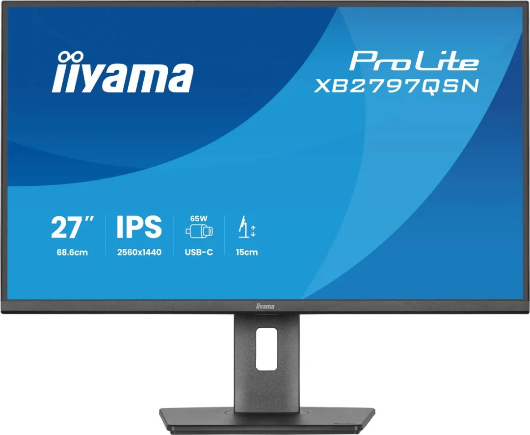 iiyama ProLite XB2797QSN-B1 27" QHD IPS Monitor - USB-C Dock - afbeelding 6 van 6