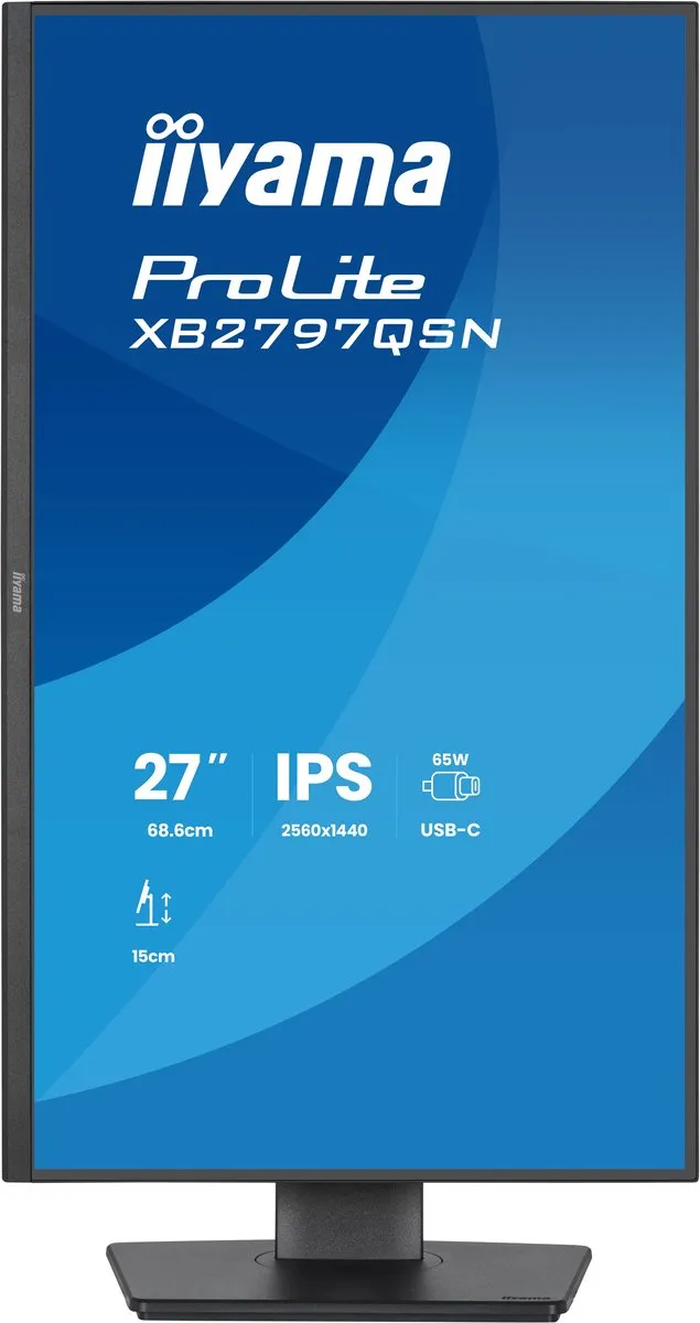 iiyama ProLite XB2797QSN-B1 27" QHD IPS Monitor - USB-C Dock