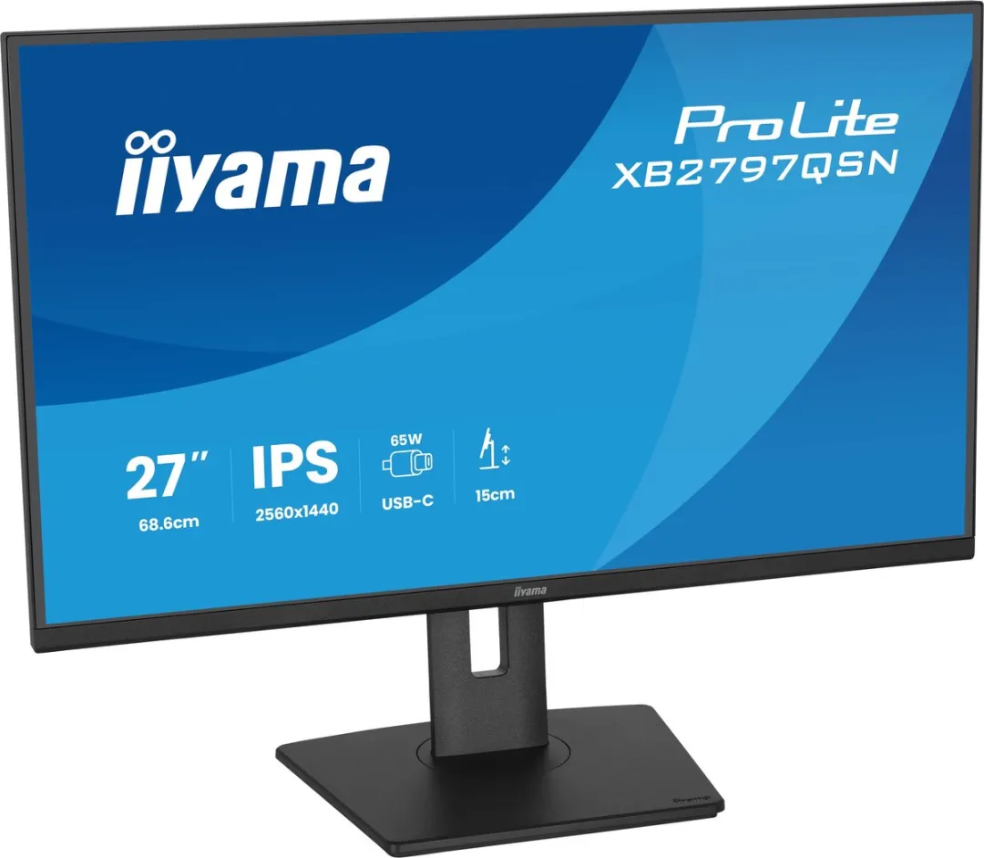 iiyama ProLite XB2797QSN-B1 27" QHD IPS Monitor - USB-C Dock