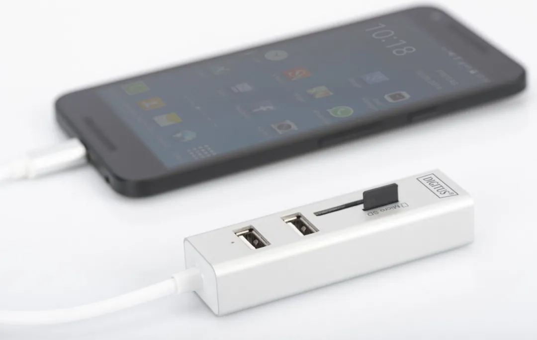 Digitus DA-70243 USB-Hub 3 Poorten - OTG & SD-kaartlezer