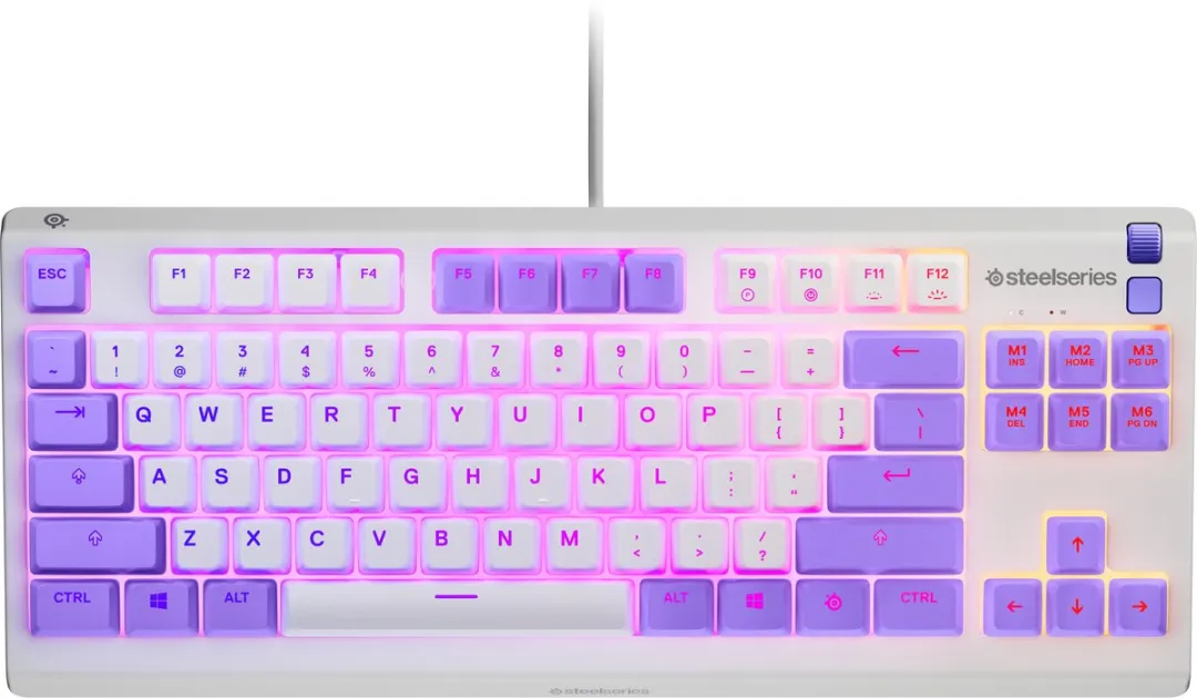 SteelSeries Apex 3 TKL Amethyst Toetsenbord - US Qwerty - Wit