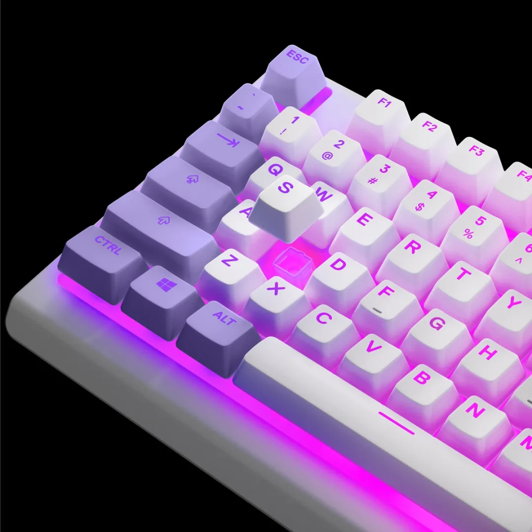 SteelSeries Apex 3 TKL Amethyst Toetsenbord - US Qwerty - Wit