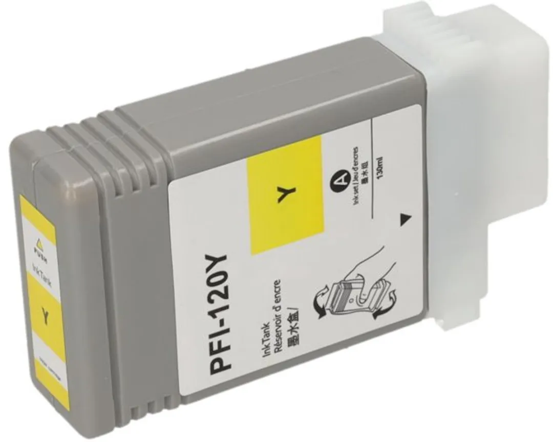 PrintAbout PFI-120Y Inktcartridge Geel - 130ml - Canon