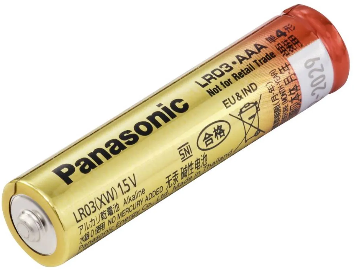 Panasonic LR03AAA AAA Alkaline Batterij 1300mAh - 400 Stuks