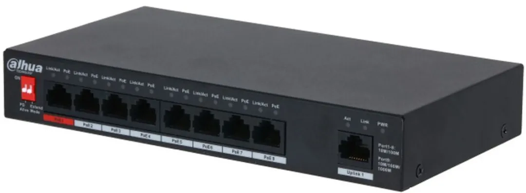 Dahua DH-PFS3009-8ET1GT-96 Netwerkswitch
