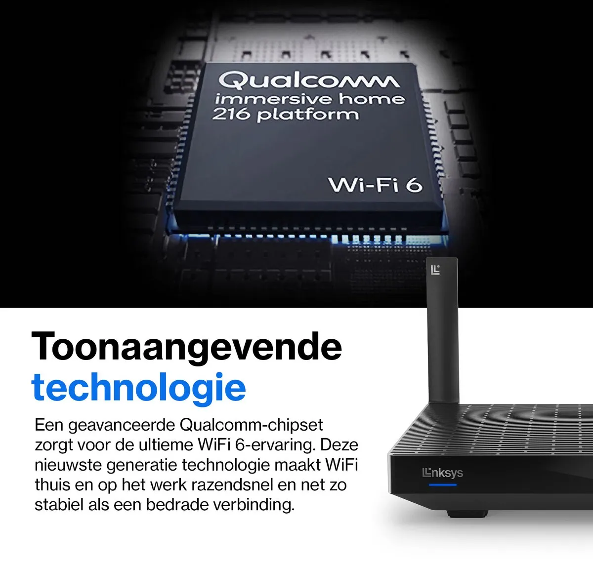 Linksys Hydra Pro 6 MR5500 Router - WiFi 6 5400 Mbps - Zwart