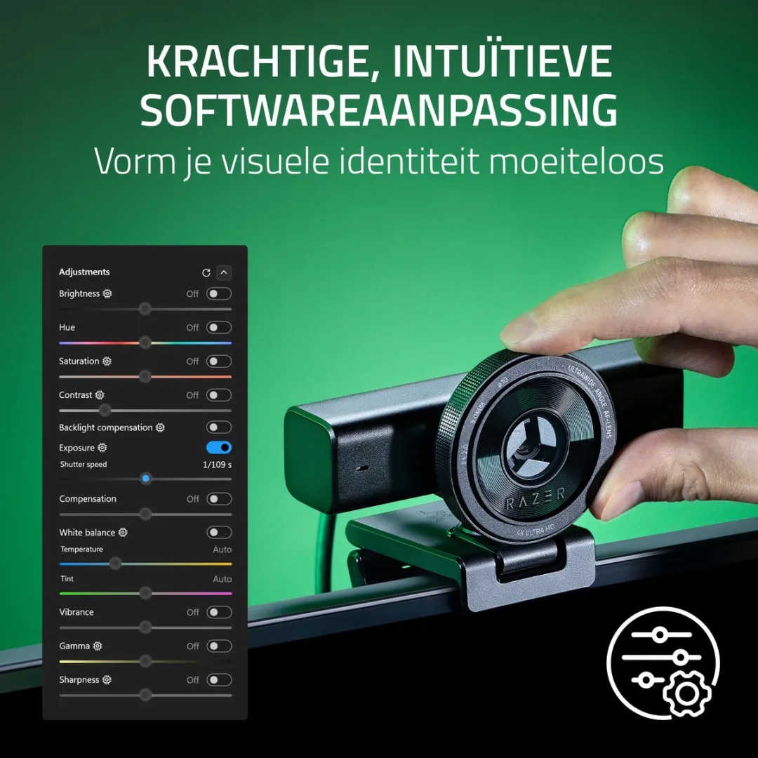 Razer Kiyo V2 Webcam 4K - Zwart