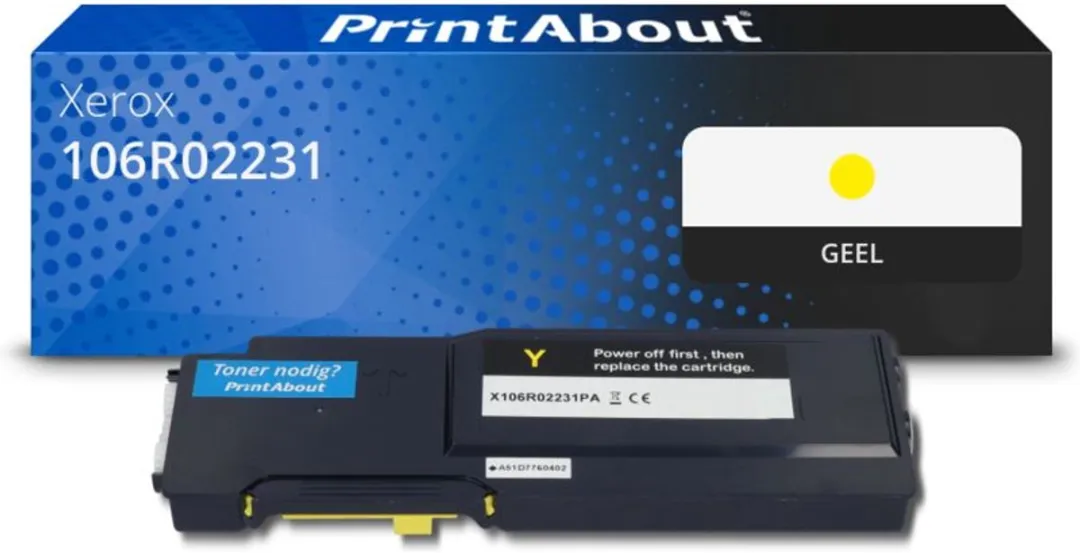 PrintAbout Xerox 106R02231 Toner Geel - 8.800 Pagina's