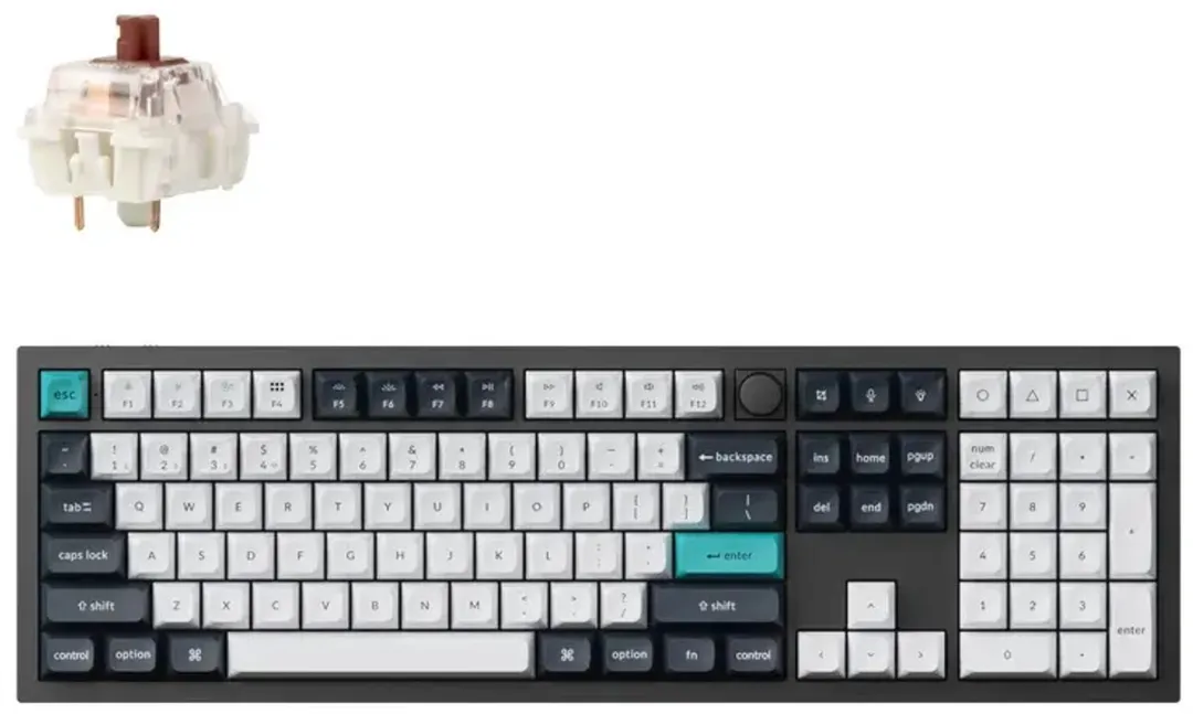Keychron Q6 Max Q6M-M3 Toetsenbord - Brown Switch - Zwart/Koolstof