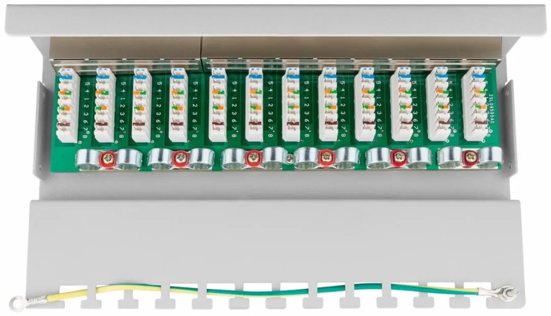 Goobay CAT 6 Mini Patch Paneel 12 Poorten - Zwart
