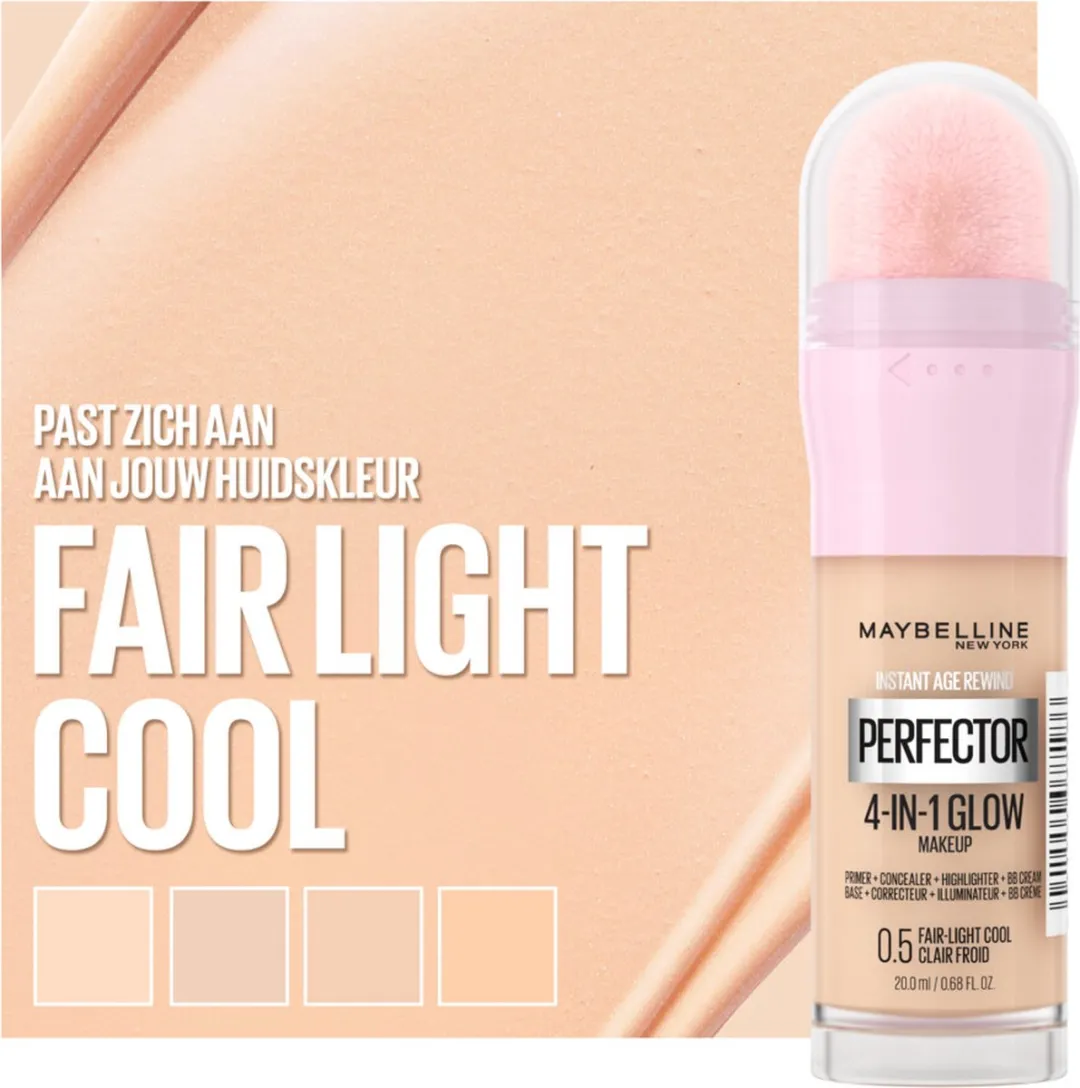 Maybelline Instant Age Rewind 4-in-1 Glow Concealer 0.5 Fair Light Cool - 3x20ml