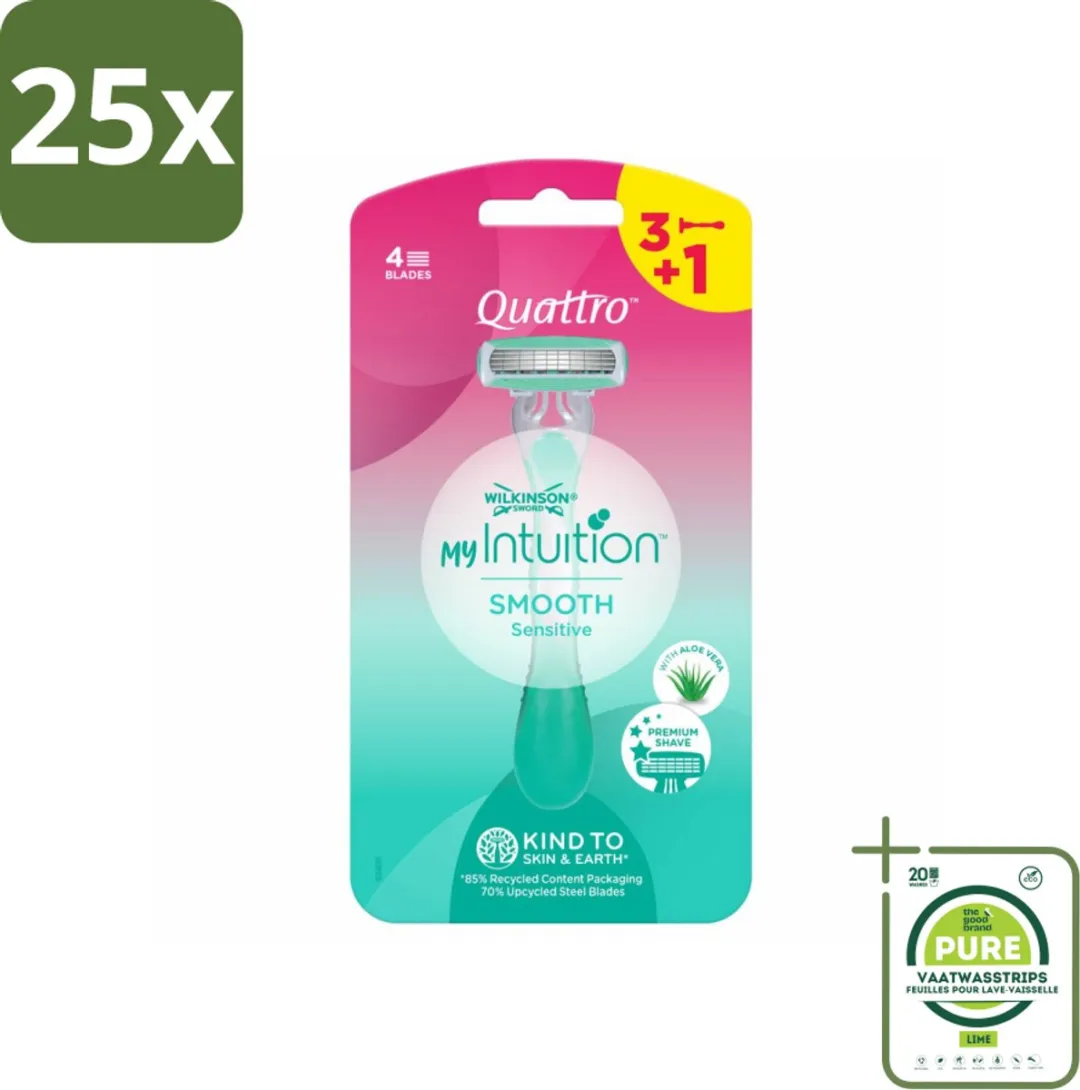 Wilkinson Quattro For Woman Wegwerpscheermesjes 25 Stuks