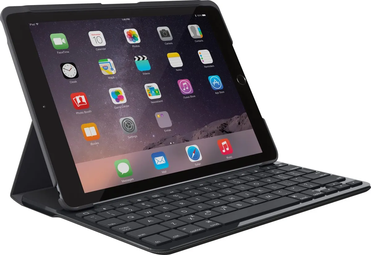 Logitech Slim Folio 920-008619 - iPad 9.7" Toetsenbordhoes - Zwart - afbeelding 3 van 6