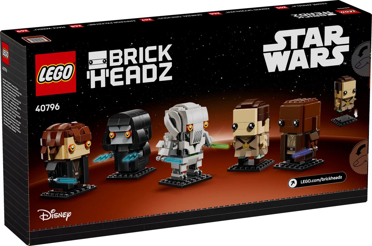 LEGO Star Wars BrickHeadz 40796 - Revenge of the Sith Heroes & Villains