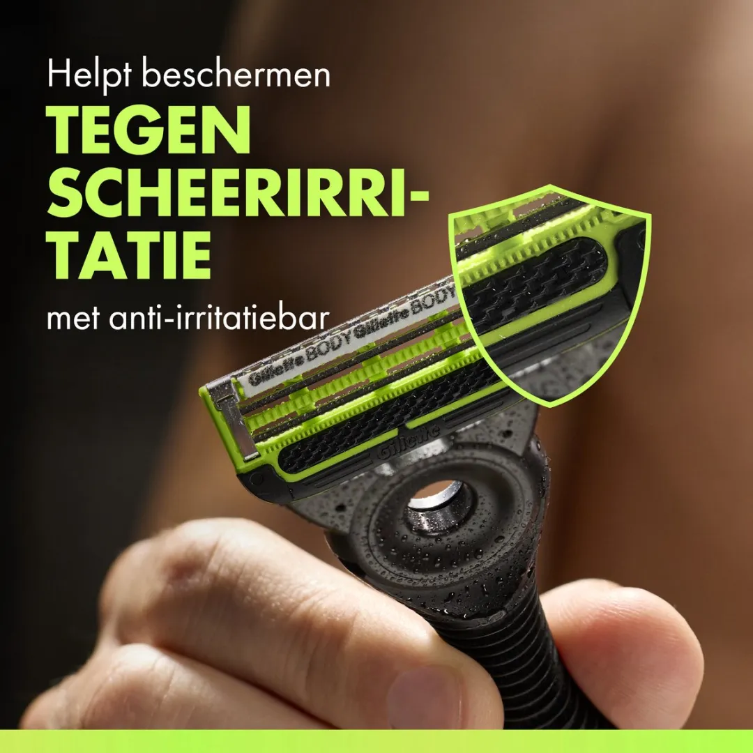 Gillette Labs Body + Intimate Scheersysteem - 3 Stuks - Zwart