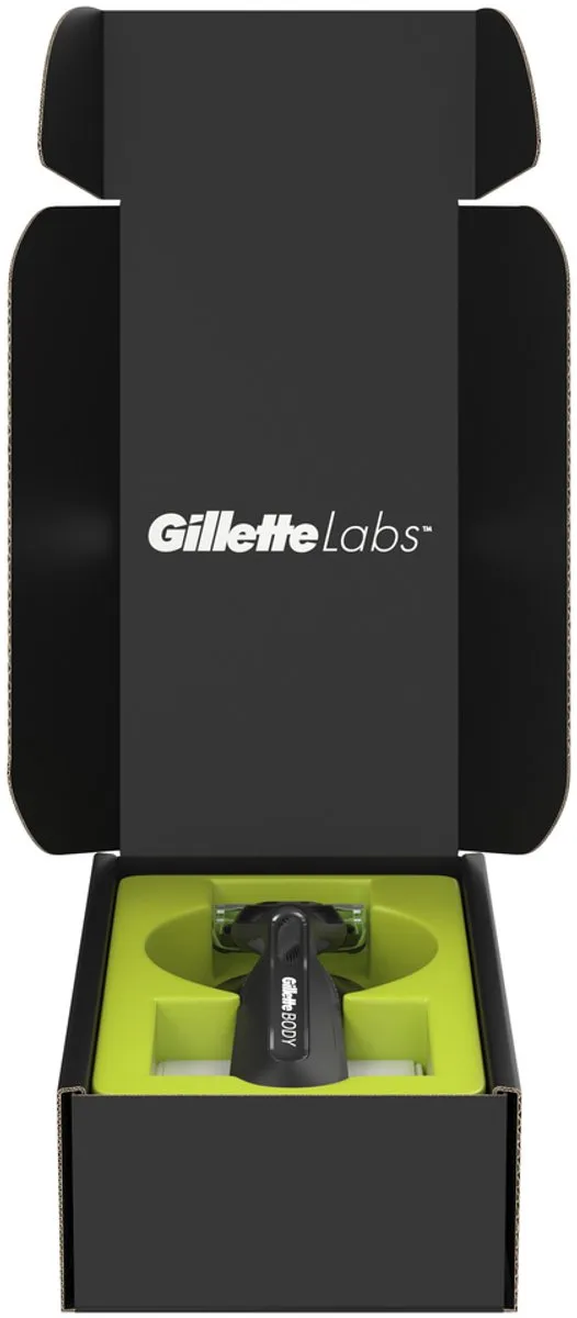 Gillette Labs Body + Intimate Scheersysteem - 3 Stuks - Zwart