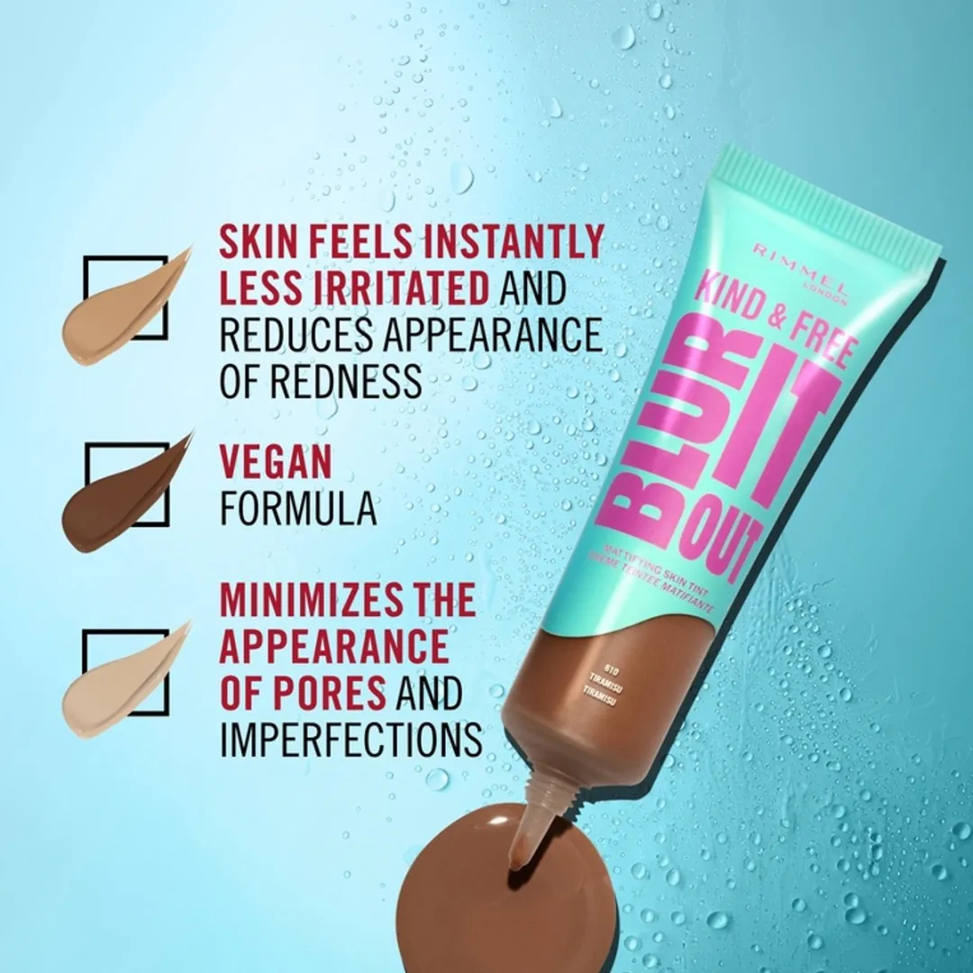 Rimmel Kind & Free Blur It Out Mattifying Skin Tint 30ml - Rose Vanilla