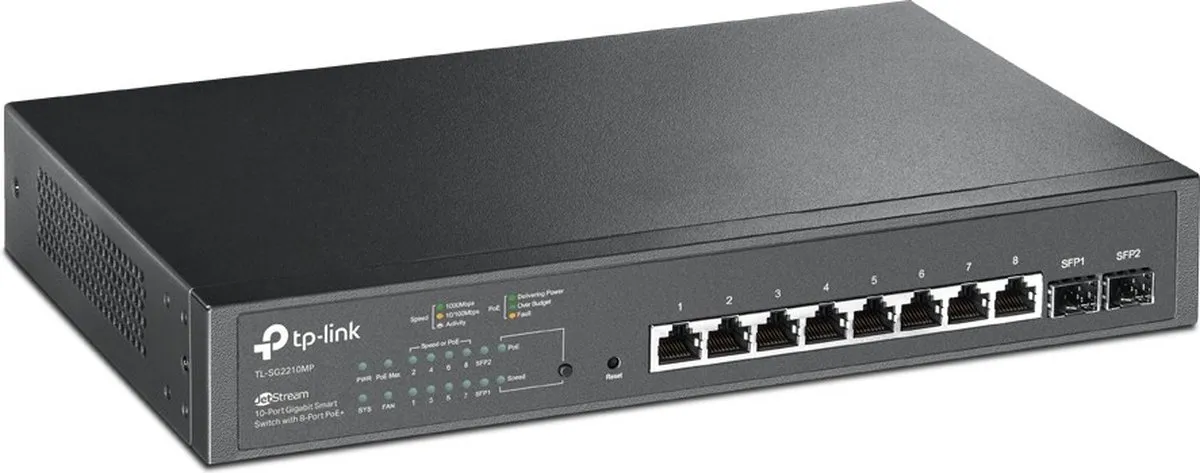 TP-Link TL-SG2210MP Managed Switch - 10 PoE+ Poorten - 150W
