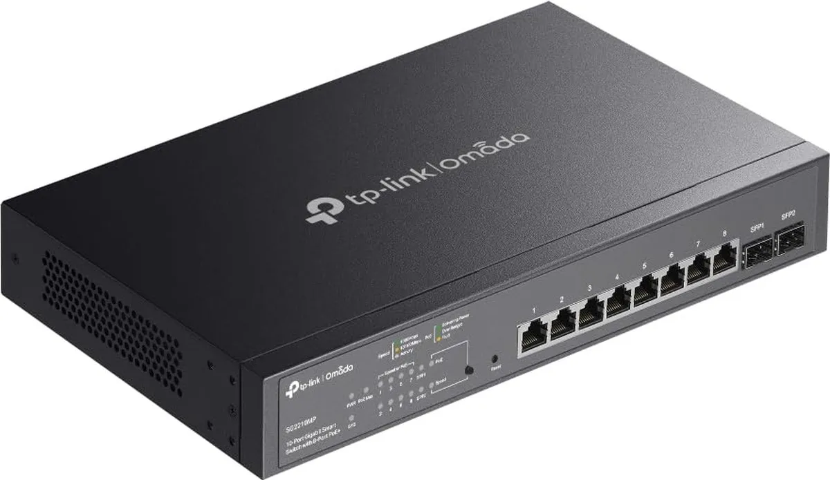 TP-Link TL-SG2210MP Managed Switch - 10 PoE+ Poorten - 150W