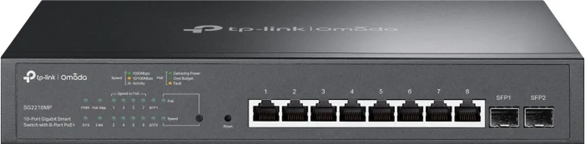 TP-Link TL-SG2210MP Managed Switch - 10 PoE+ Poorten - 150W