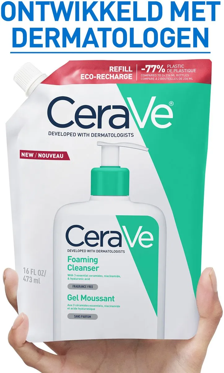 CeraVe Schuimende Reinigingsgel Navulling 473ml - 2 Stuks