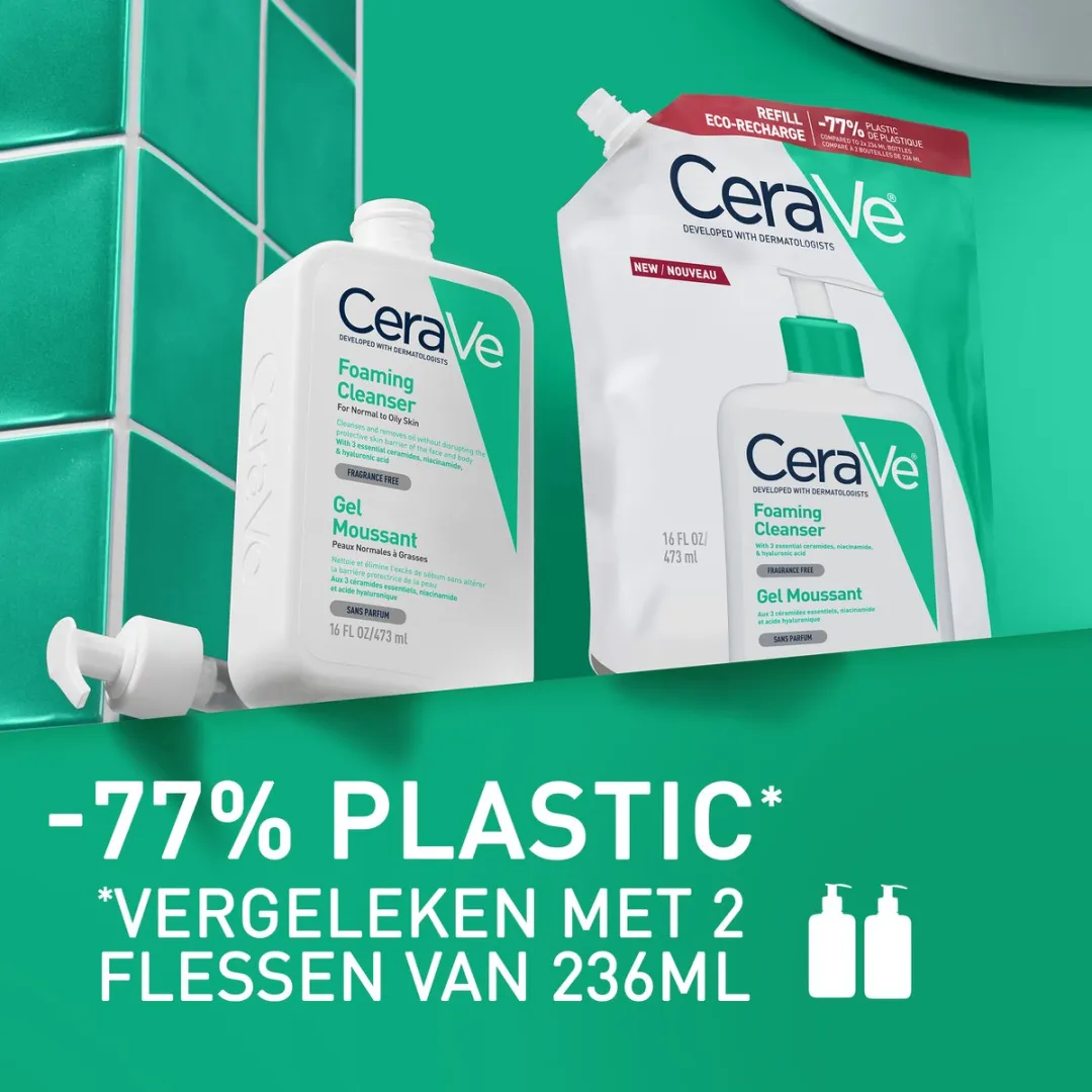 CeraVe Schuimende Reinigingsgel Navulling 473ml - 2 Stuks