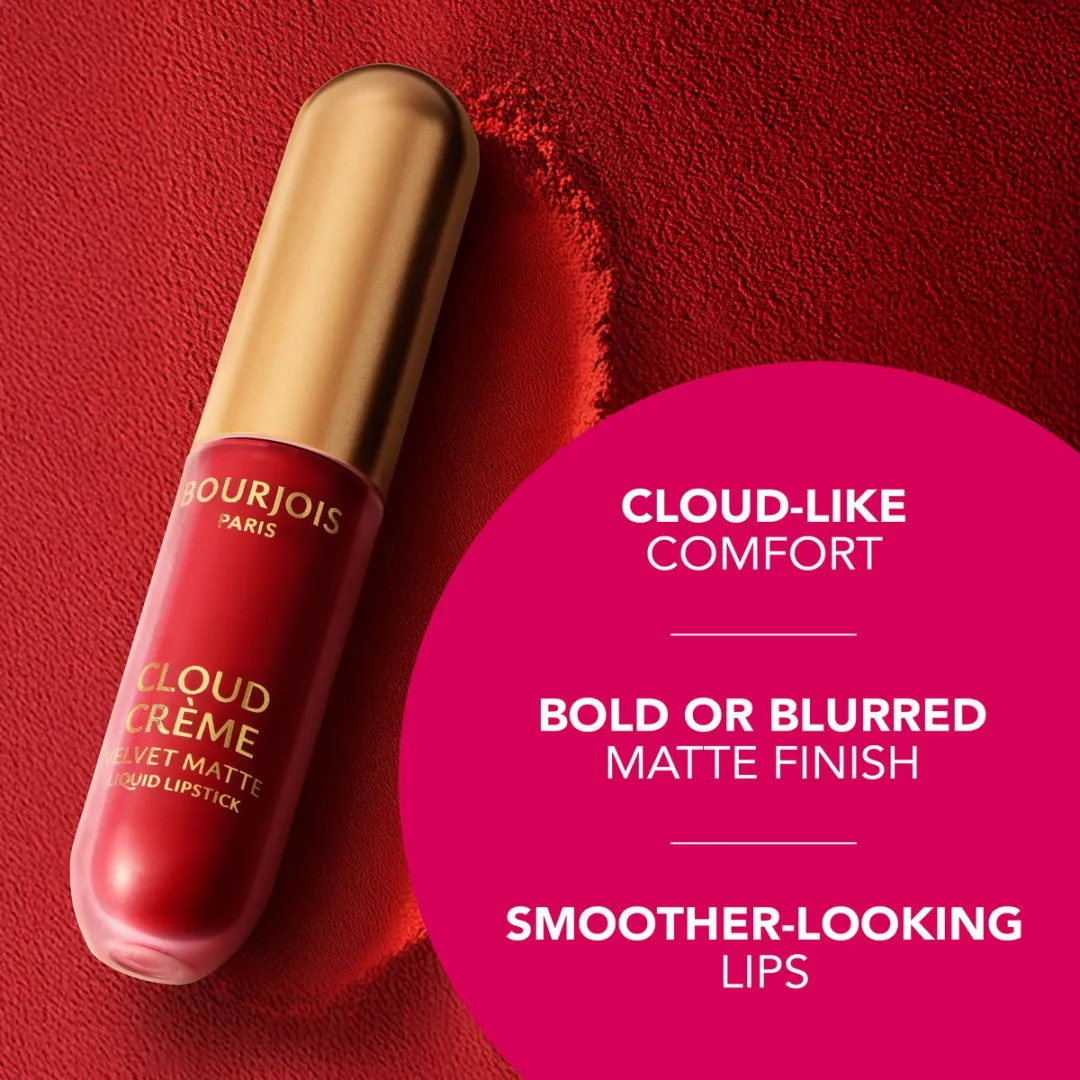 Bourjois Cloud Crème Velvet Matte Lipstick 005 Flirty Rose - 3x3.1ml