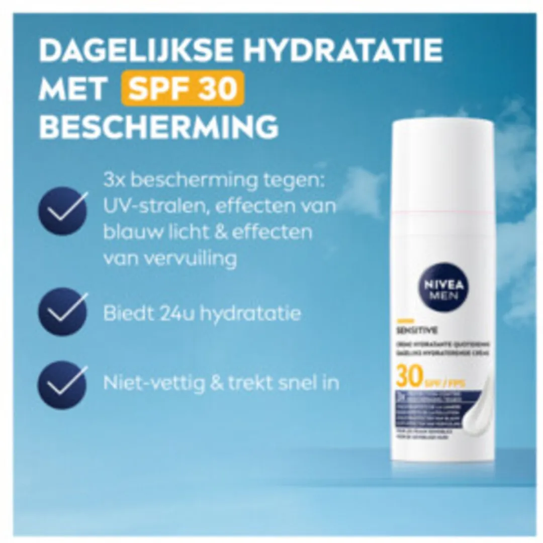 NIVEA Men Sensitive SPF30 Crème - 6x50ml